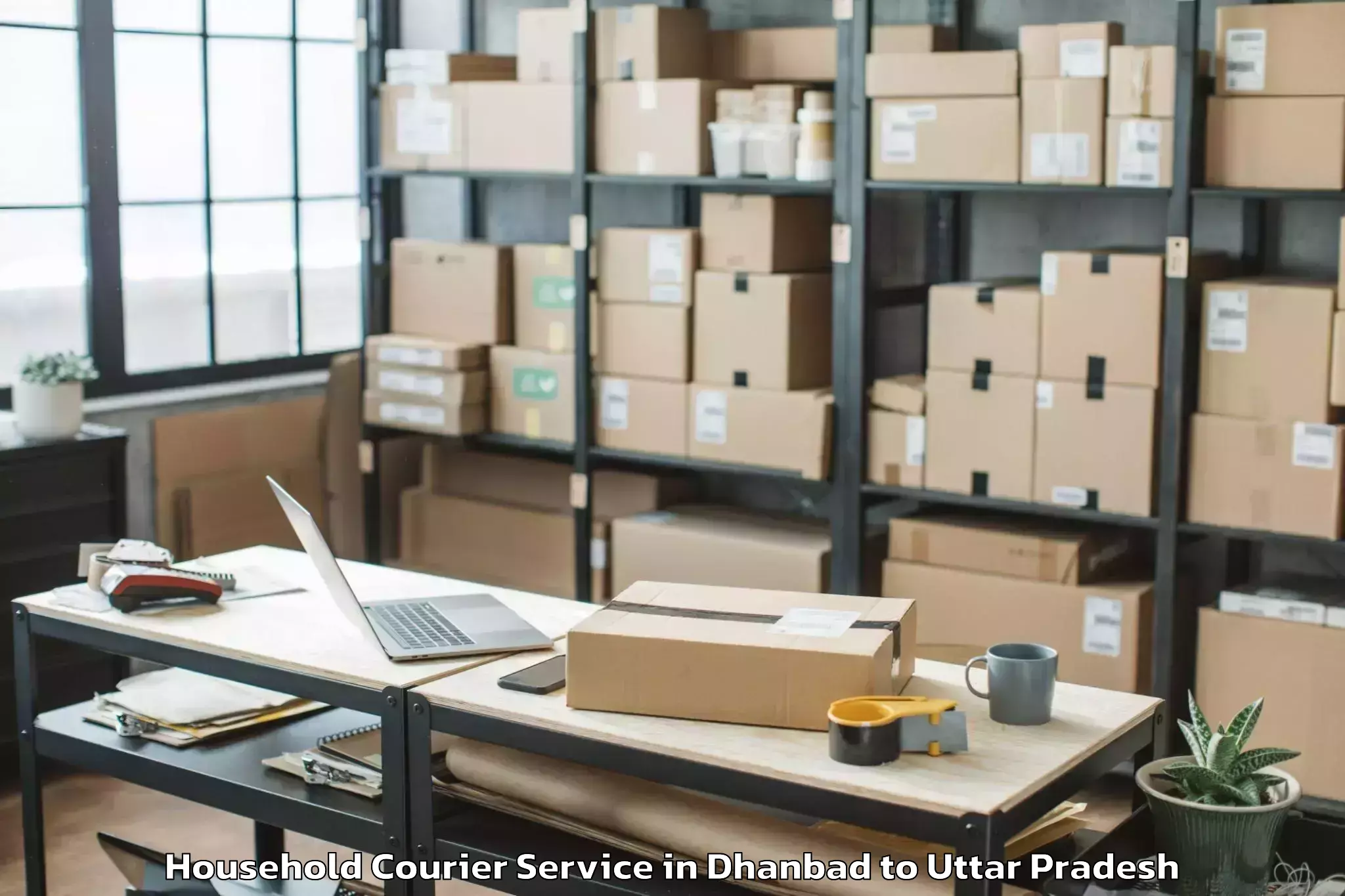 Easy Dhanbad to Obra Household Courier Booking